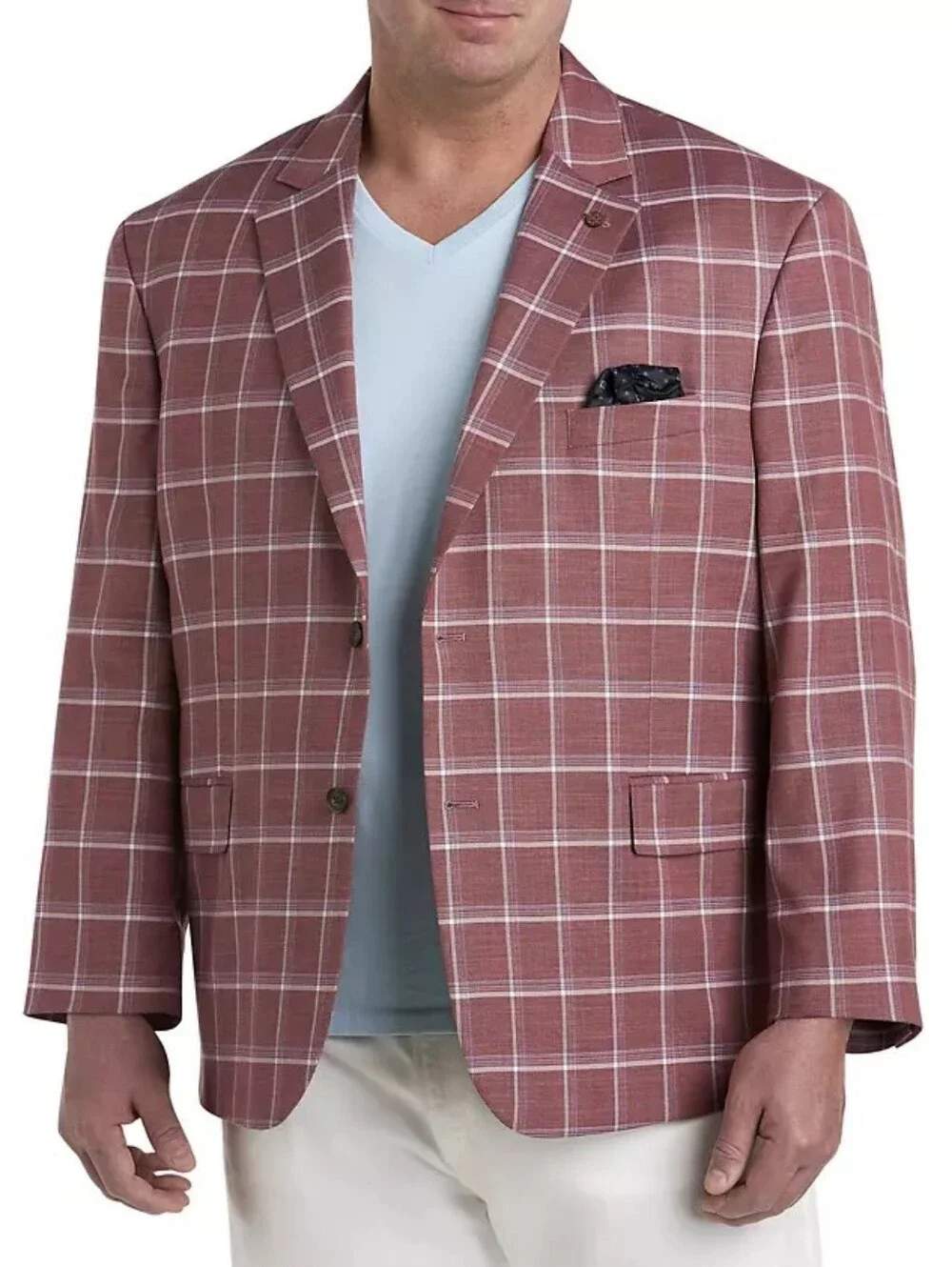 Oak Hill Windowpane Sport Coat Two Button Plaid Size 2XL 50-52 Color Barry